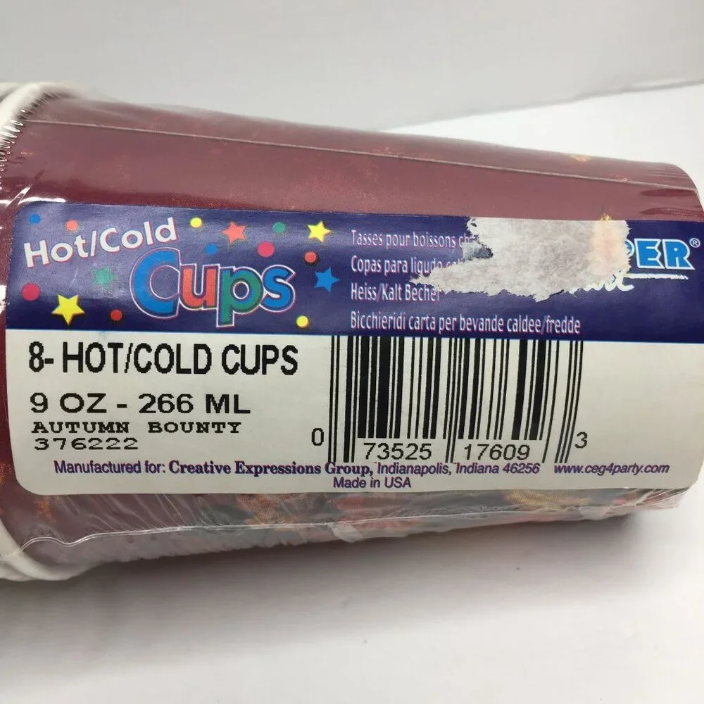 Thanksgiving Themed Turkey Paper Hot Cold Cups & Napkins Set